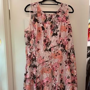 Lane Bryant pink floral summer dress